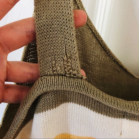 NWT HIPPIE ROSE knit sweater tank top striped 70s style SIZE large - Picture 3 of 7